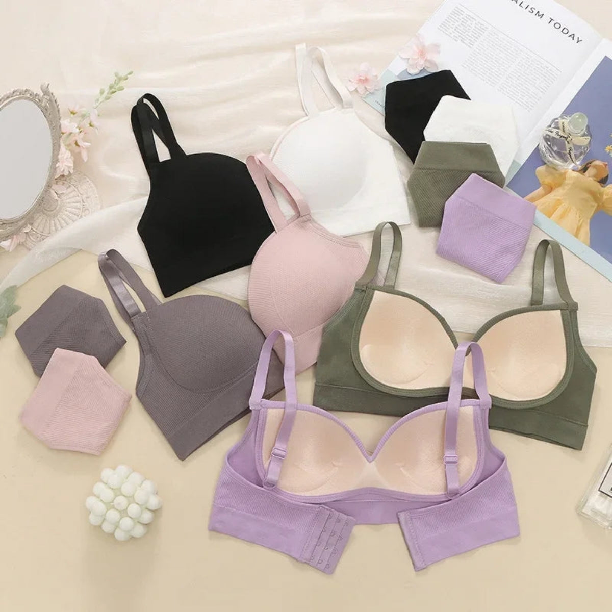 (Pack of 6) Women's  Bra Panty Lingerie Set for Girl's Combo  | L-19