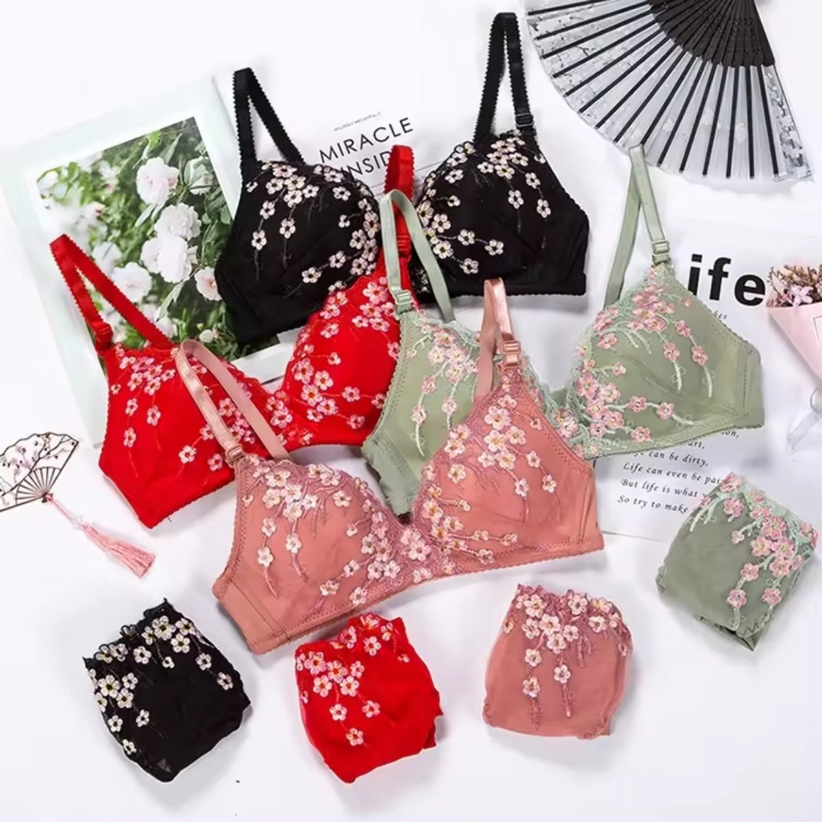 (Pack of 6) Women's  Bra Panty Lingerie Set for Girl's Combo | L-22