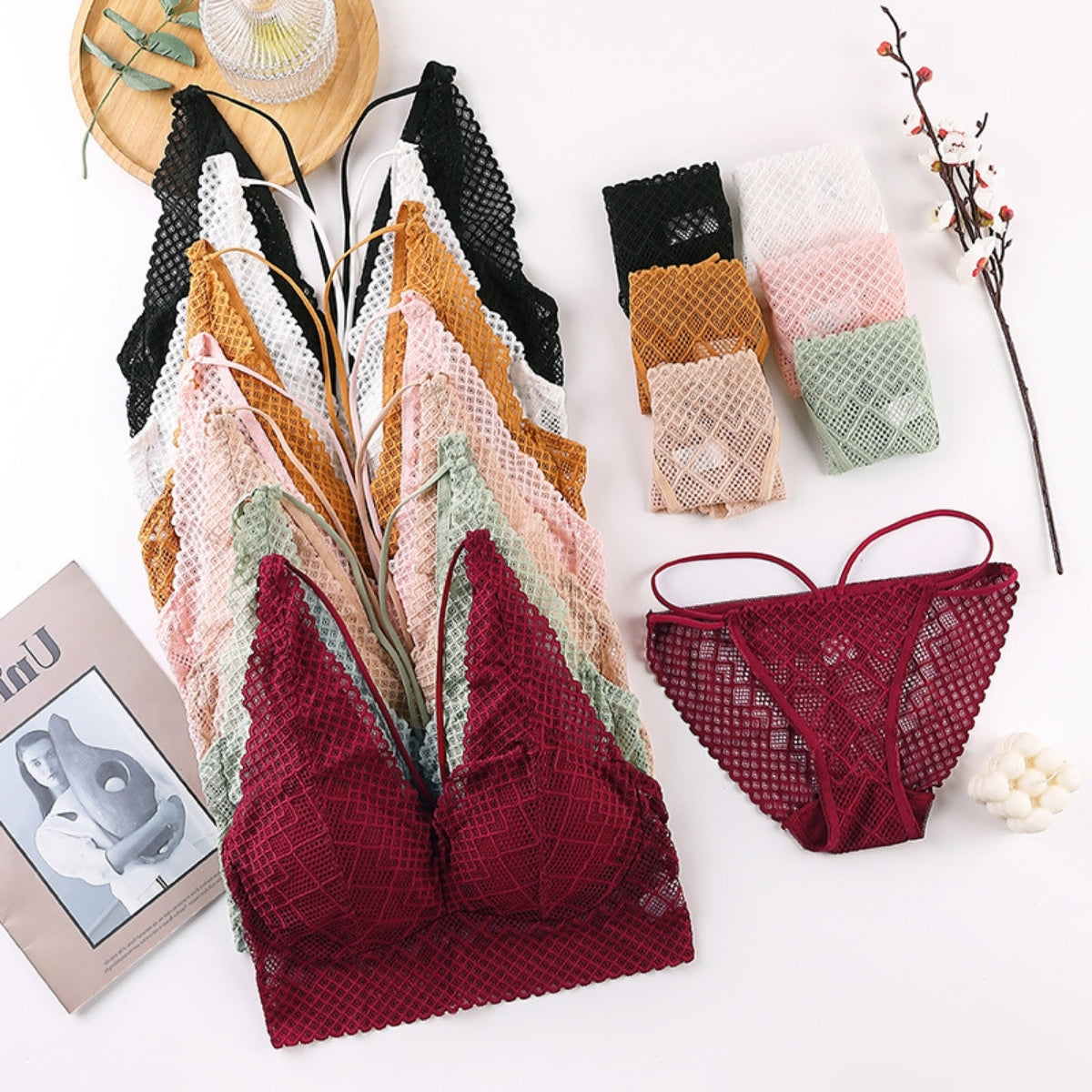 (Pack of 6) Women's  Bra Panty Lingerie Set for Girl's | L-134