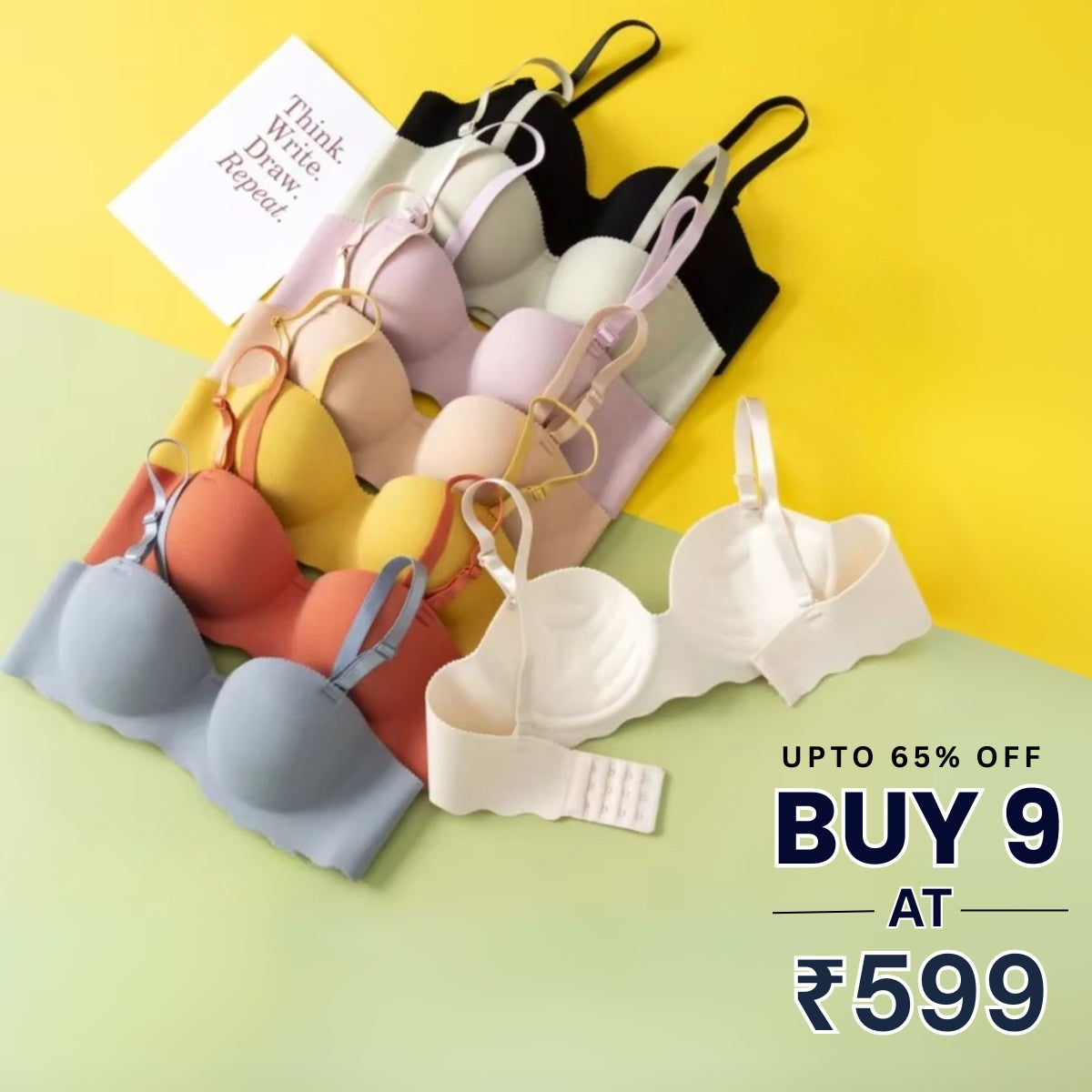 9-Pack Soft & Comfortable Lingerie Set Combo for Women – Everyday Elegance | LC-09