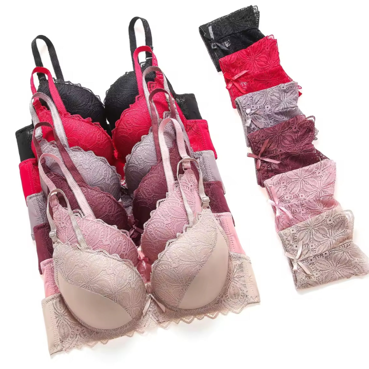 (Pack of 6) Women's  Bra Panty Lingerie Set for Girl's Combo  | L-27