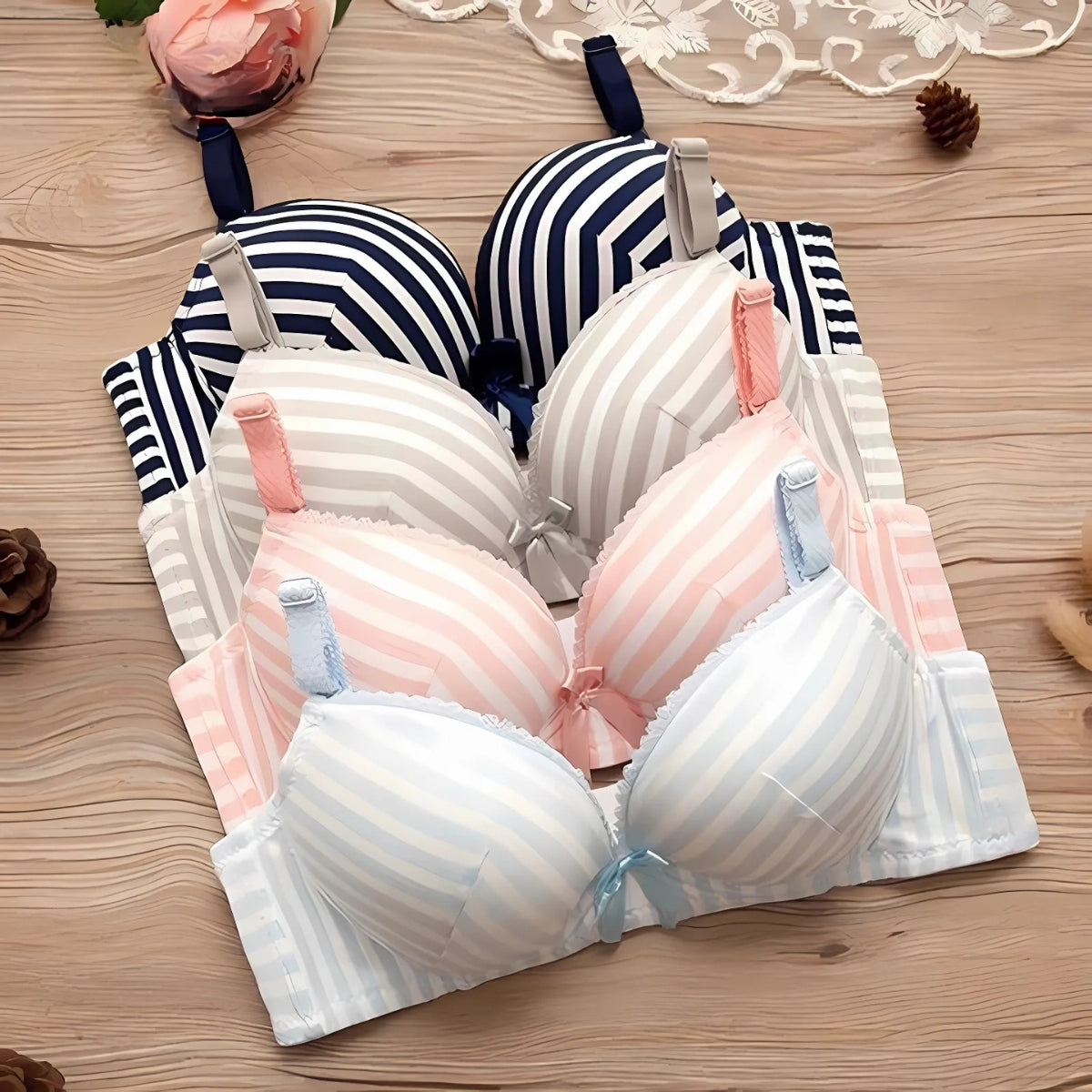 (Pack of 6) Women's  Bra Panty Lingerie Set for Girl's Combo  | L-29