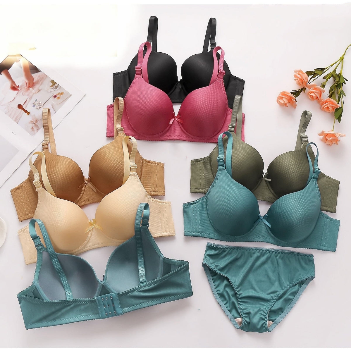 (Pack of 6) Women's  Bra Panty Lingerie Set for Girl's | L-103