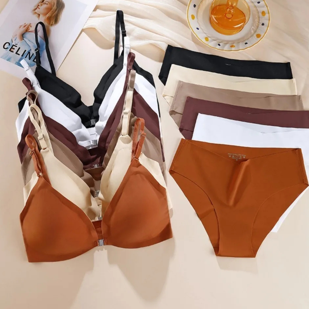 (Pack of 6) Women's  Bra Panty Lingerie Set for Girl's Combo | L-83