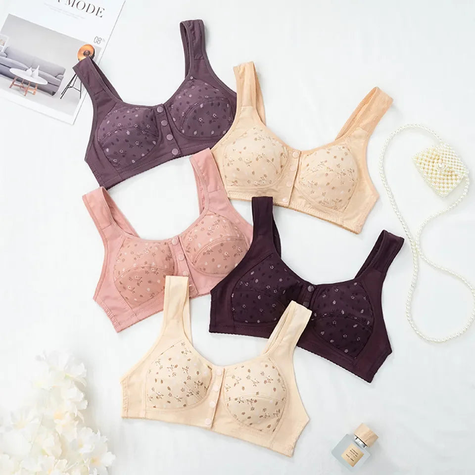 Maternity Nursing Bra Button, Vest Style Bra (Pack of 3)