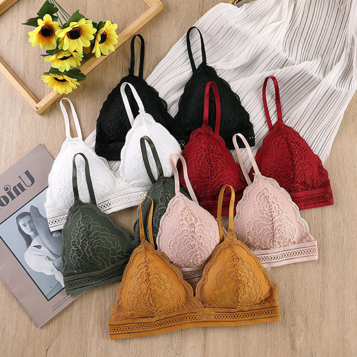 (Pack of 6) Women's  Bra Panty Lingerie Set for Girl's Combo | L-86