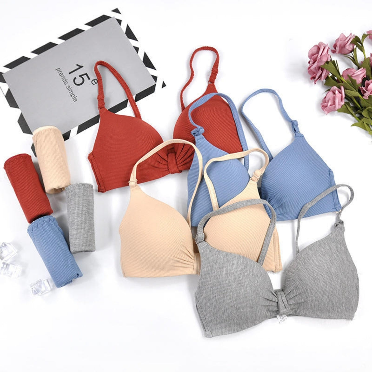 (Pack of 8) Women's Bra Panty Lingerie Set for Girl's | L-111