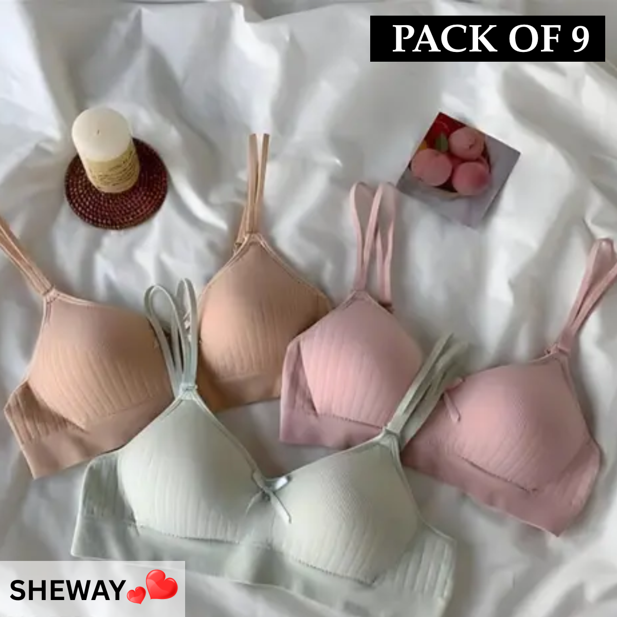 9-Pack Soft & Comfortable Lingerie Set Combo for Women – Everyday Elegance | LC-06
