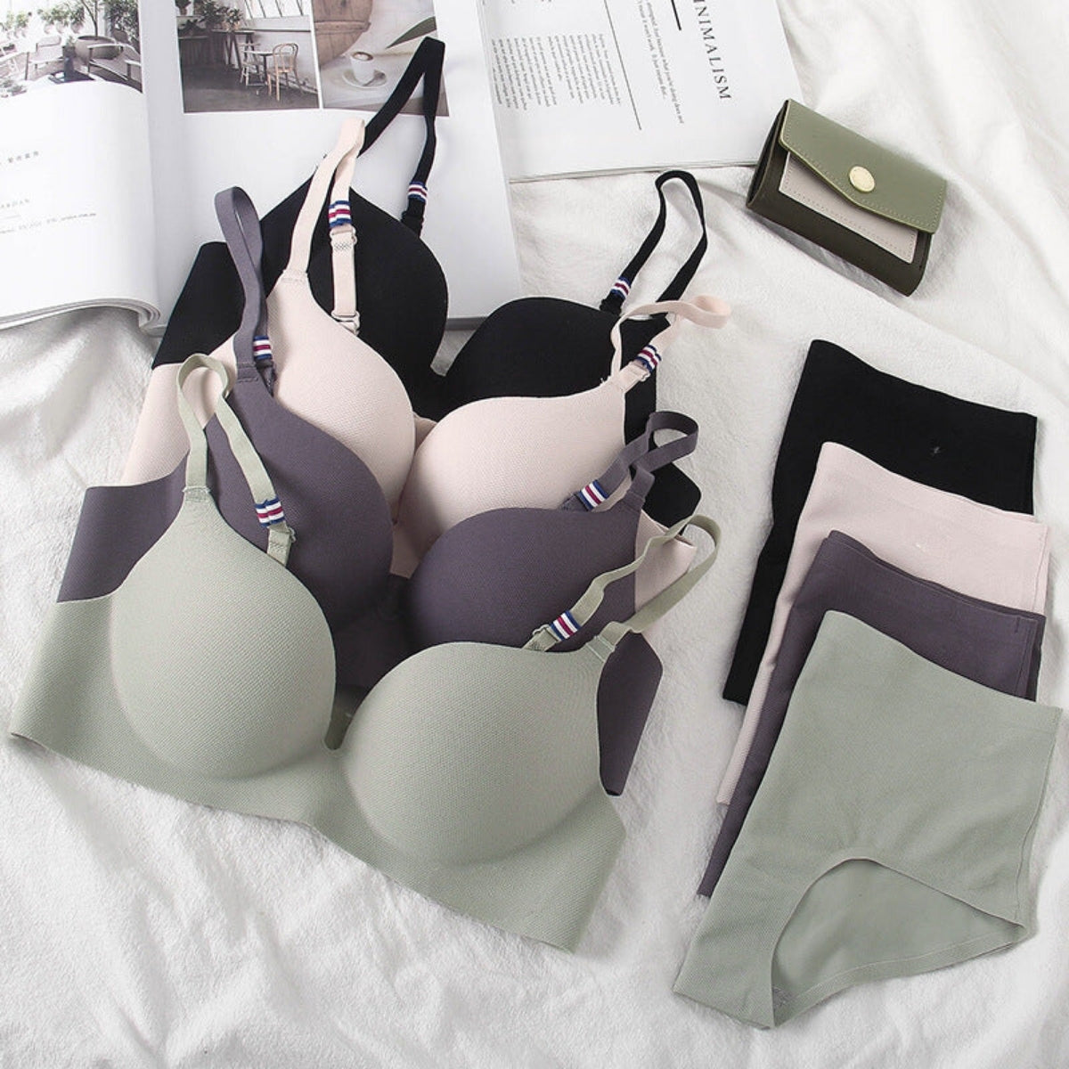 (Pack of 6) Women's  Bra & Panty Lingerie Set for Girl's Combo | L-02