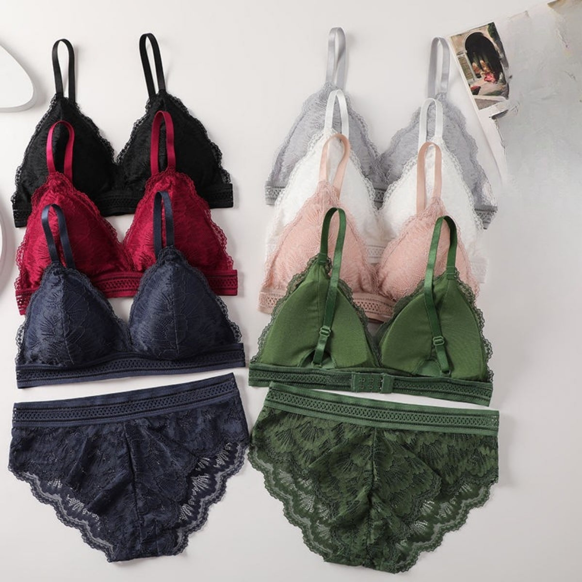(Pack of 8) Women's  Bra Panty Lingerie Set for Girl's | L-123