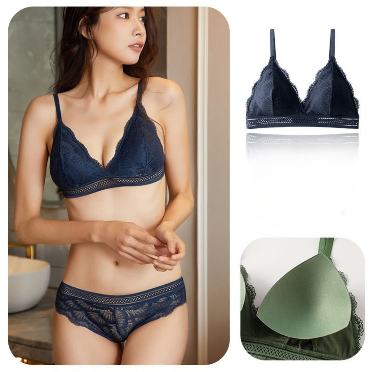 (Pack of 8) Women's  Bra Panty Lingerie Set for Girl's | L-123