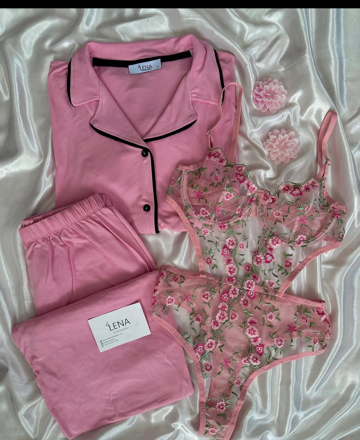 Love Night Suit & Bra Penty Set Combo for Women's
